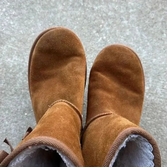 KOOLABURRA By UGG Victoria Short Chestnut Suede Women's Boots Sz 5 - Picture 7 of 10